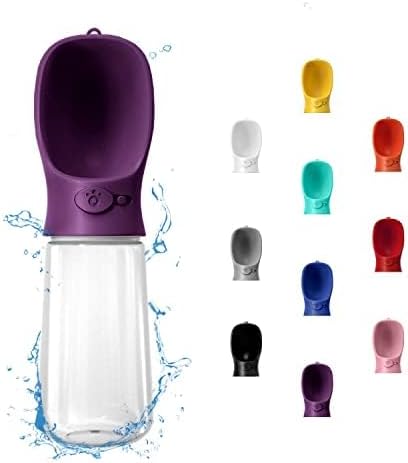 WePet Portable Dog Water Bottle, 12 OZ, Leak Proof Puppy Water Dispenser with Drinking Feeder for Pets Outdoor Walking, Hiking, Travel, Food Grade Plastic