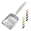WePet Cat Litter Scoop, Aluminum Alloy Sifter, Kitty Metal Scooper, Deep Shovel, Long Handle, Poop Sifting, Kitten Pooper Lifter, Durable, Heavy Duty, for Litter Box