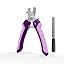 WePet Dog Nail Clippers U10.1, Dog Nail Trimmer Large Breed with Quick Sensor, Razor Sharp Blade Professional Pet Nail Clipper with Safety Guard and Nail File, Purple