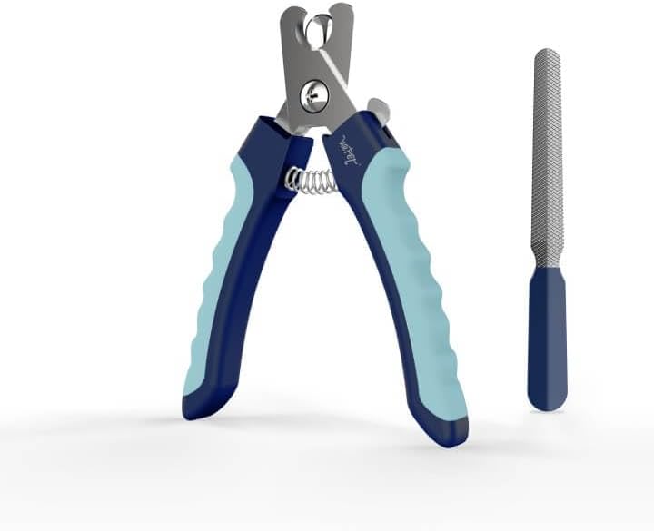 WePet Dog Nail Clippers U10.1, Dog Nail Trimmer Large Breed with Quick Sensor, Razor Sharp Blade Professional Pet Nail Clipper with Safety Guard and Nail File, Purple