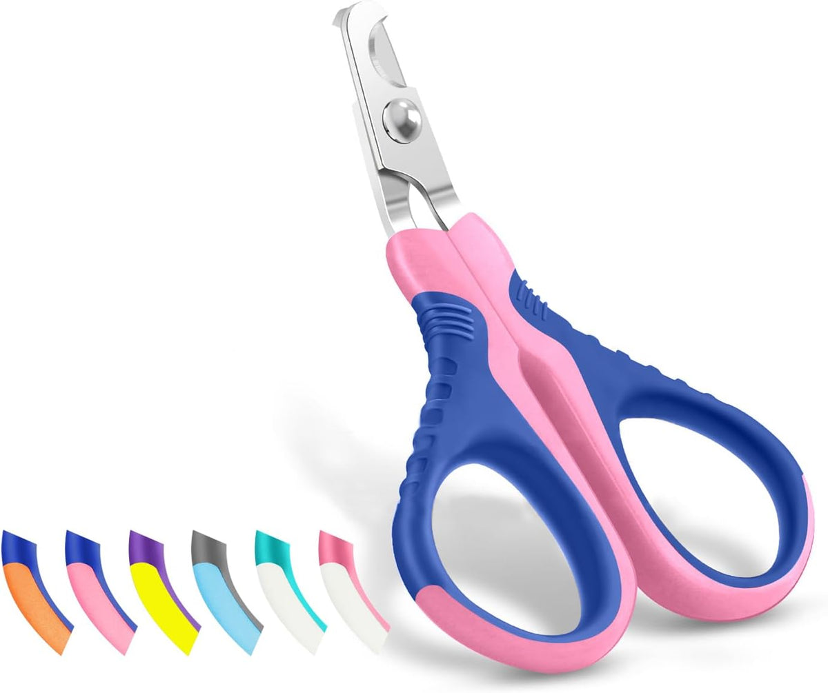 WePet Pet Nail Clippers U07.1, Professional Claw Trimmer, Bended Scissor Special for Cats, Kittens, Dogs, Puppies, Small Animals, White/Pine Green