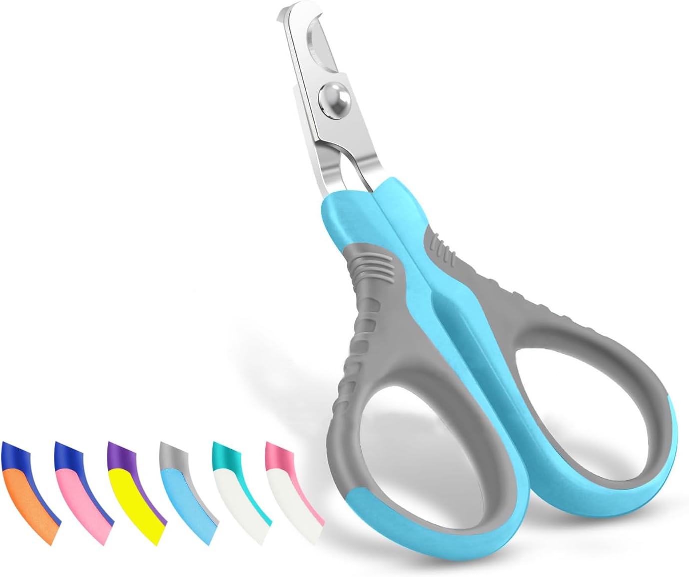 WePet Pet Nail Clippers U07.1, Professional Claw Trimmer, Bended Scissor Special for Cats, Kittens, Dogs, Puppies, Small Animals, White/Pine Green