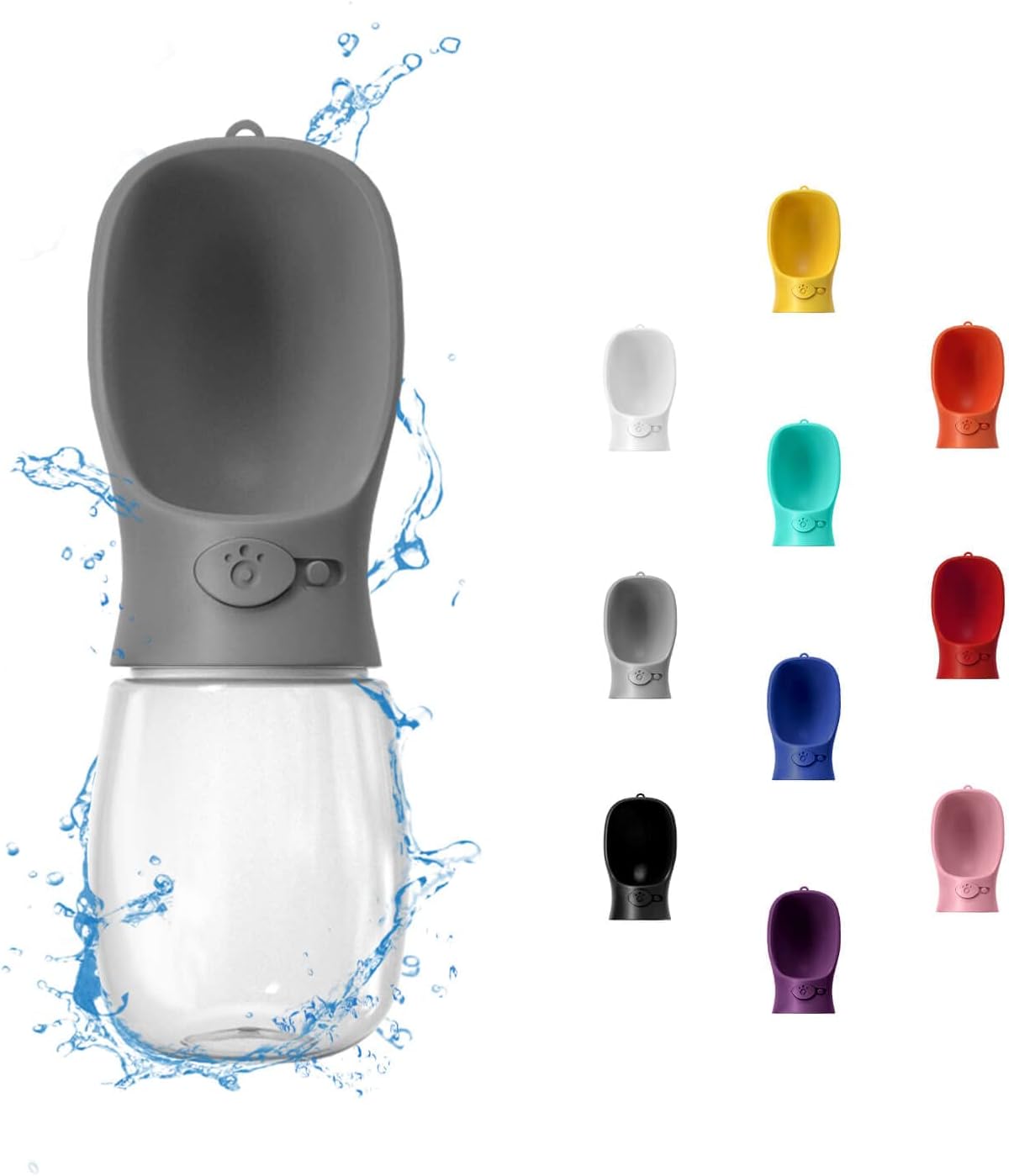 WePet Portable Dog Water Bottle, 12 OZ, Leak Proof Puppy Water Dispenser with Drinking Feeder for Pets Outdoor Walking, Hiking, Travel, Food Grade Plastic
