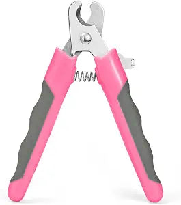 WePet Pet Nail Clippers U07.3, Professional Claw Trimmer, Scissor for Cats, Dogs, Puppies, Kittens, Hamsters, Rabbits and Small Animals, Sharp, Safe, M, Grey/Pink