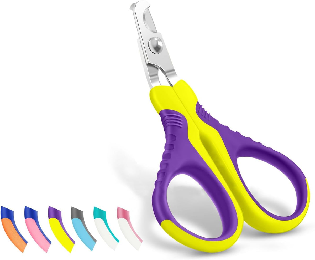 WePet Pet Nail Clippers U07.1, Professional Claw Trimmer, Bended Scissor Special for Cats, Kittens, Dogs, Puppies, Small Animals, White/Pine Green