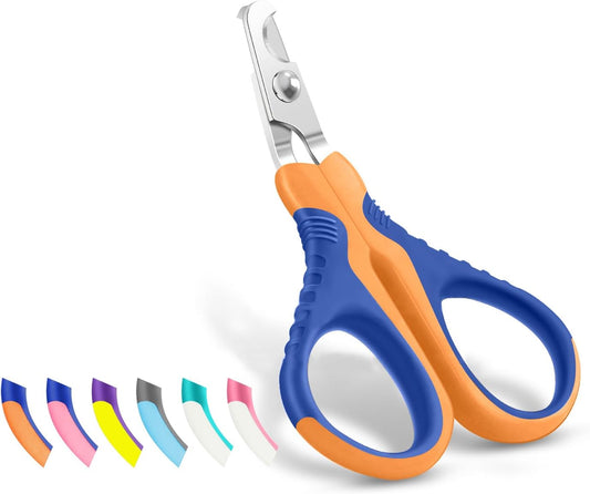 WePet Pet Nail Clippers U07.1, Professional Claw Trimmer, Bended Scissor Special for Cats, Kittens, Dogs, Puppies, Small Animals, White/Pine Green