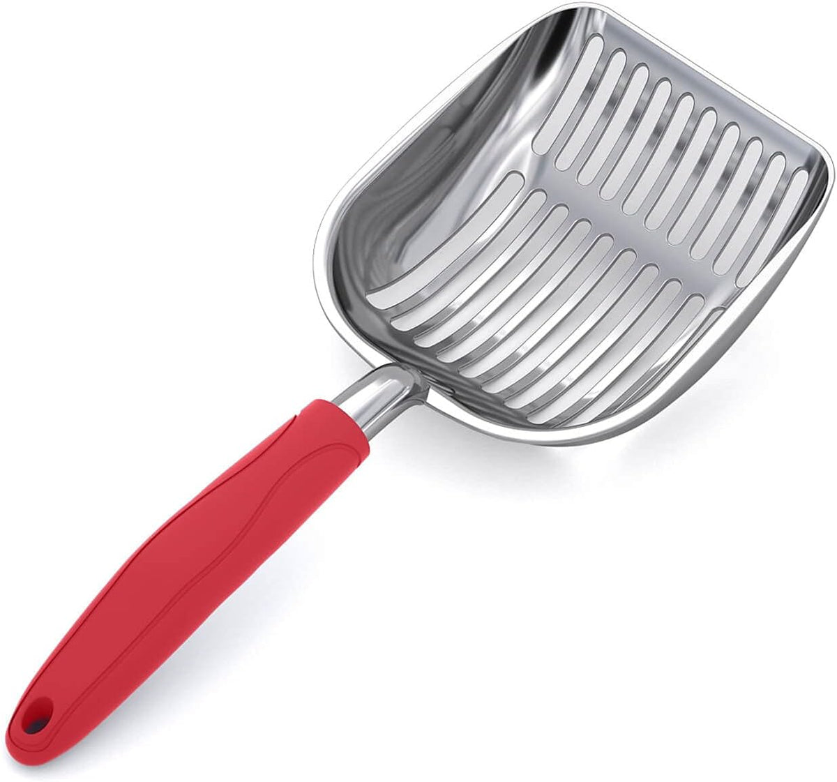 WePet Cat Litter Scoop, Aluminum Alloy Sifter, Kitty Metal Scooper, Deep Shovel, Long Handle, Poop Sifting, Kitten Pooper Lifter, Durable, Heavy Duty, for Litter Box
