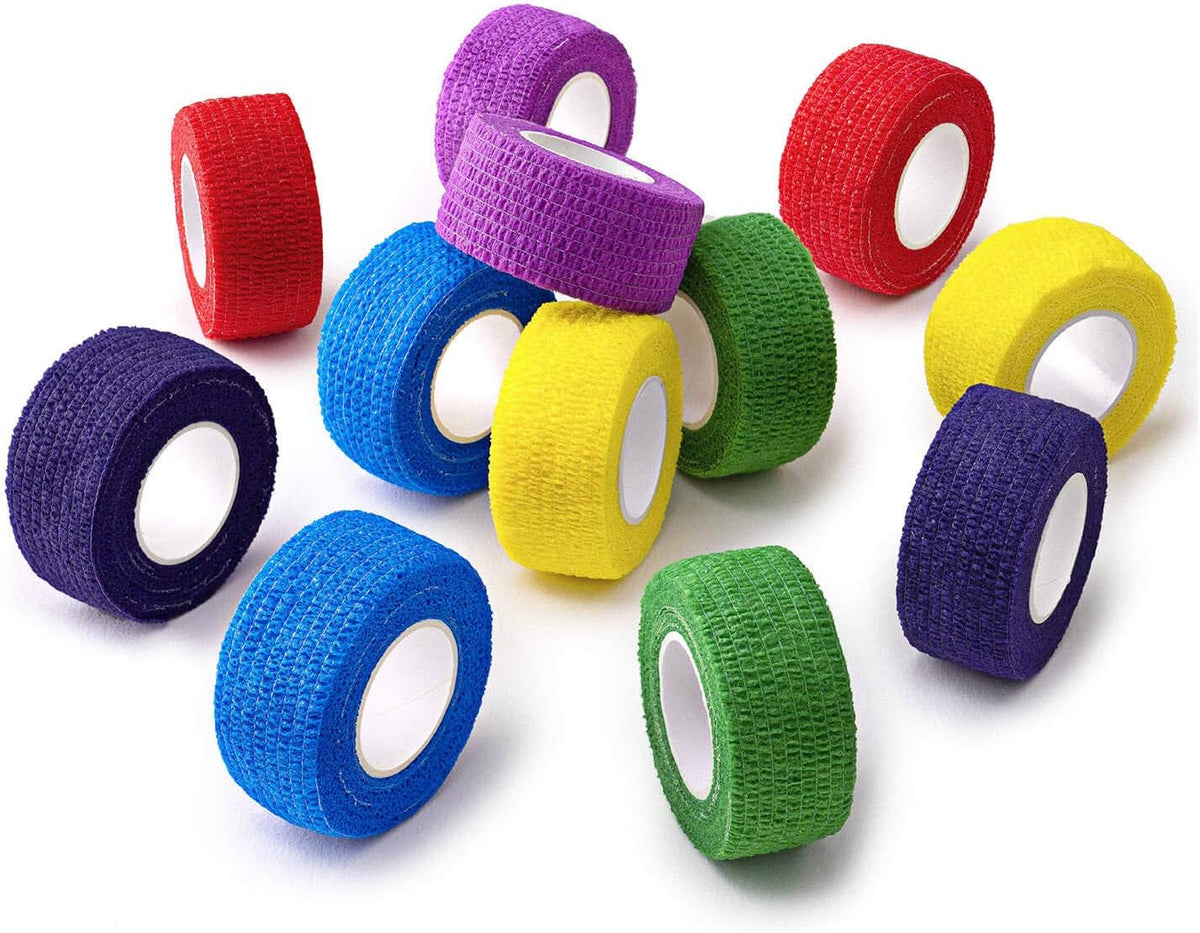 WePet Pet Wrap, Self-Adhesive Non-Woven Bandage, Emergency Cohesive Gauze, for Dogs, Cats, Horse, Birds, Wounds, Wrist Healing, Ankle Sprain, 2 Inch, 12 Rolls
